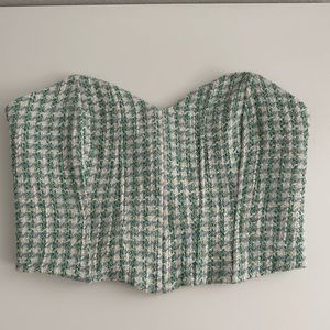 Zara houndstooth corset